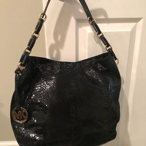 Michael Kors python black handbag